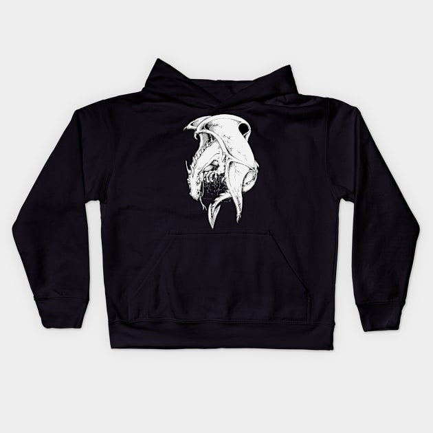 Dragon Mythical Creature Pixel Digital Art Kids Hoodie by BluedarkArt